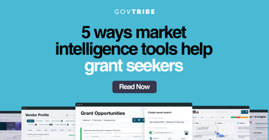 GovTribe. 5 ways market intelligence tools help grant seekers. Read Now.
