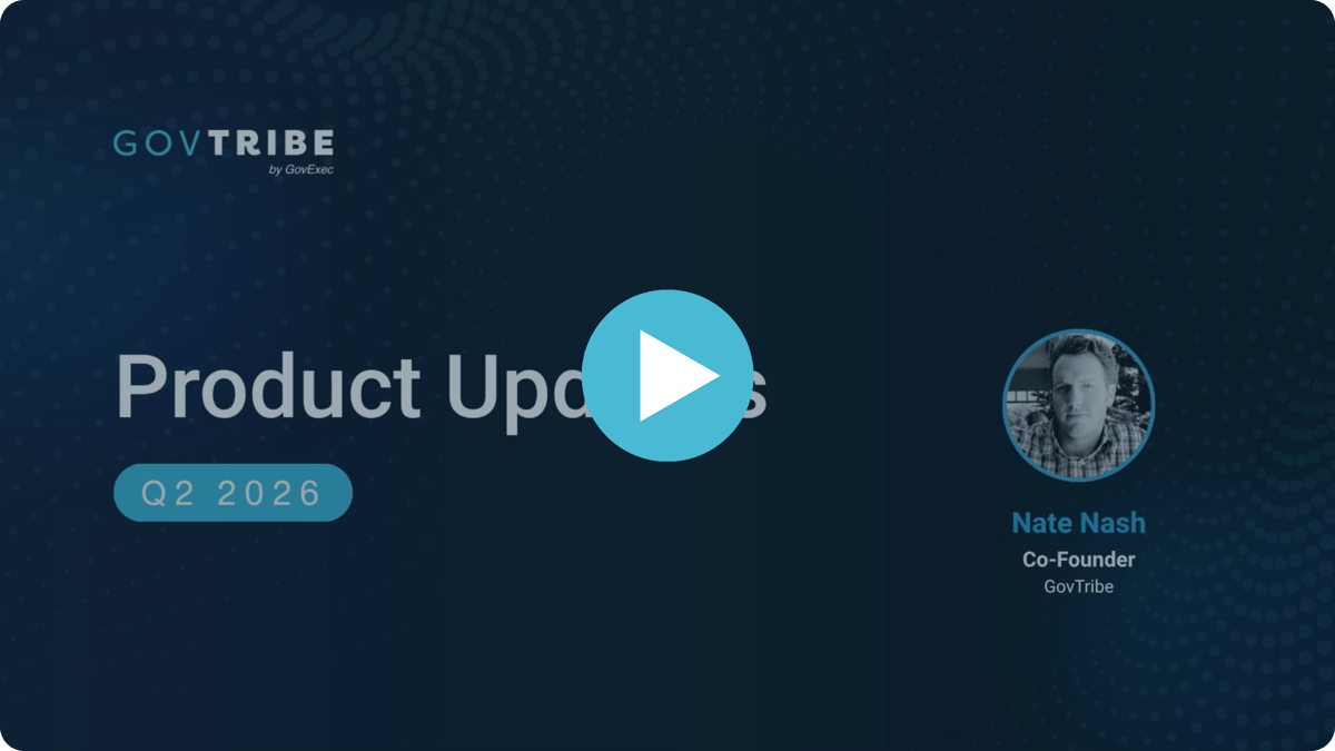 GovTribe Q2 2026 release roundup